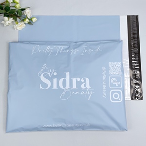Sobres de Poliéster Azules Mate Personalizados con Impresión Dorada - Bolsas de Envío de Lujo para Ropa, Bolsas de Envío Grandes para Comercio Electrónico - Product Image 5