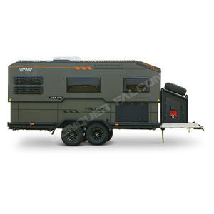 Camión todoterreno de doble eje Camper Factory Caravan con cocina de lujo para interiores y exteriores para viajes RV Camping Trailer - Product Image 1