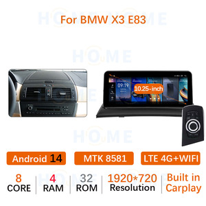 Reproductor Multimedia para Auto Android 14 de 10.25\"/12.5\" con MTK 8581 para BMW X3 <span class=keywords><strong>E83</strong></span> 2004-2009, Carplay Inalámbrico, Navegación GPS - Product Image 2