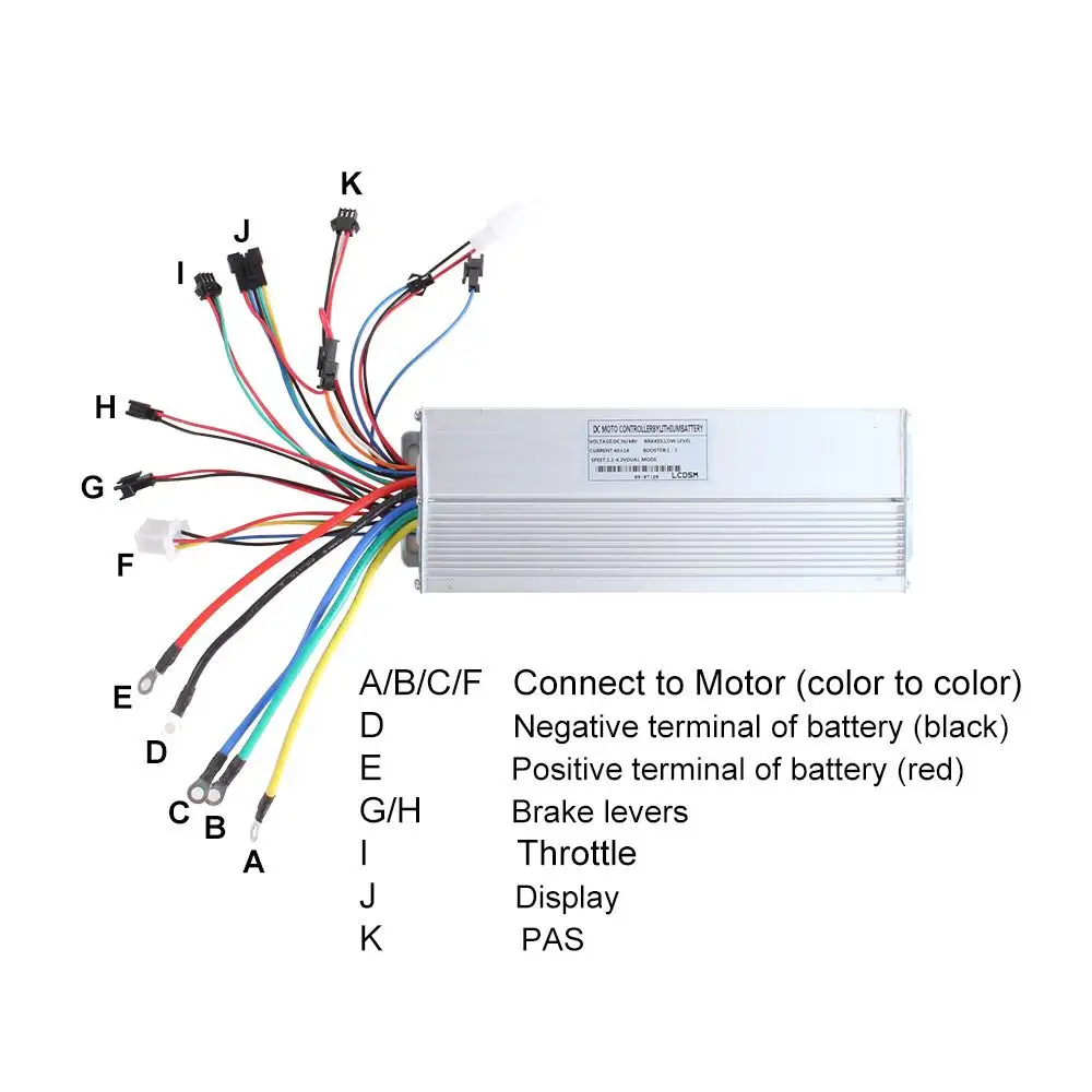 Bộ Điều Khiển Không Chổi Than Cho Xe Đạp Điện Bằng Hợp Kim Nhôm 36V 350W Hiệu Suất Cao Chống Thấm Nước (Chọn Lọc)