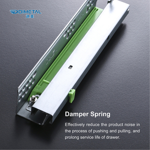 Dimetal 22 ''550mm nội thất tủ 3-Fold mở rộng trượt dưới núi, tủ phần cứng mềm đóng ẩn Ngăn kéo trượt - Product Image 3