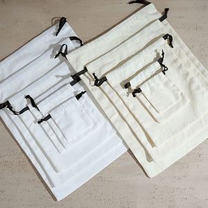 Wholesale Multiple Sizes Canvas <b>Drawstring</b> Dust Bag Custom 100% Organic Cotton Muslin Bag Eco Friendly Cotton <b>Pouch</b> With Logos - Product Image 2