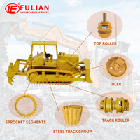 Pièces de train de roulement de bulldozer 11B 16B 21B 33B 41B : galet de guidage, assemblage de maillon de chenille, galet inférieur, pignon, galet supérieur pour Fiat Allis