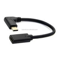 Vente chaude 90 Degrés Angle C Câble De Données Charge Rapide Pur Cuivre OTG Extension Connecteurs À Angle Droit C Mâle Femelle Imprimante