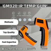 TERMOMETER DIGITAL GM320 TANPA KONTAK NIRKABEL LCD DENGAN SENSOR SUHU INFRAMERAH LASER IR METER INDUSTRI