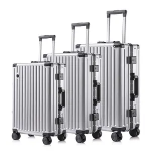 Factory Direct Wholesale Travel Luggage 4 Wheels ABS Trolley Case Luggage Set Roller Suitcase