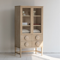 Meubles de ferme vintage en chêne armoires modernes en bois vitrine pour le salon