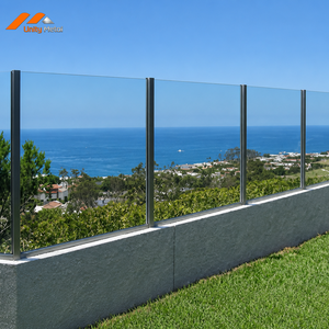 Panel de Valla de Vidrio y Aluminio para Exteriores, Resistente al Viento, para Privacidad, para Piscinas, Jardines y Proyectos Comerciales - Product Image 1