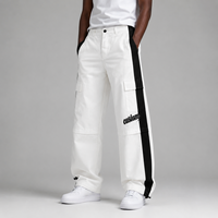 Pantalon de survêtement décontracté en coton personnalisé Guangzhou Shangshang, avec broderie et patchs, pantalon cargo camouflage détachable