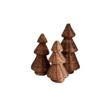 Adorno Navideño Rústico de Mimbre para Centros de Mesa, Decoración de Chimeneas y Adornos Festivos de Temporada - Product Image 1