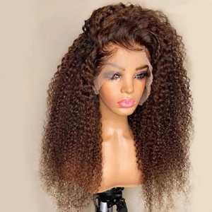 Produits capillaires humains vierges indiens importés de Chine Perruques à lacet frontal frisé 13*4 pour femmes noires - Product Image 5