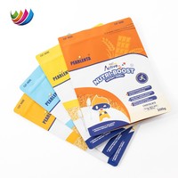 Sachet refermable personnalisé imprimé, recyclable, de qualité alimentaire, 500g, pour céréales, flocons d'avoine, avec fermeture éclair