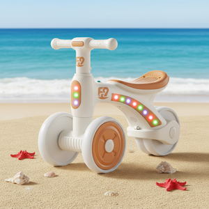 Trottinette d'équilibre sans pédales à quatre roues pour enfants, pour les tout-petits de 1 à 3 ans, trottinette d'apprentissage pour bébé - Product Image 4