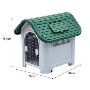 Ayrılabilir tasarım ile lüks katı Metal ve plastik köpek evi nefes tüm sezon açık/kapalı kulübesi pencere ile - Product Image 5