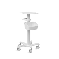 SAIKANG – chariot Mobile de moniteur d'hôpital en aluminium SKR-R06, chariot d'ordinateur d'enregistrement médical réglable en hauteur avec panier