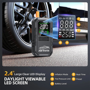 Démarreur de voiture à courant de crête de 8000A avec compresseur d'air 150 PSI, <span class=keywords><strong>booster</strong></span> de <span class=keywords><strong>batterie</strong></span> portable 4-en-1 12V et <span class=keywords><strong>batterie</strong></span> externe pour voitures - Product Image 5