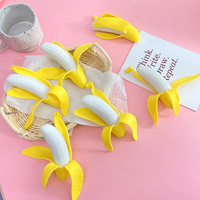 Jouets anti-stress en TPR en forme de banane à peler, mignons et moelleux, pour la relaxation et la décompression, vente en gros