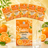 Kit de Pédicure en Gros Orange Bubble Eruption, Traitement des Pieds en 5 Étapes au Collagène Détoxifiant, Boîte pour Spa de Beauté, Personnalisation OEM ODM Disponible