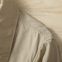 Blouson Bomber Homme Vintage en Coton Délavé à Col Revers et Fermeture Éclair, Léger, Décontracté et Ample pour le Business