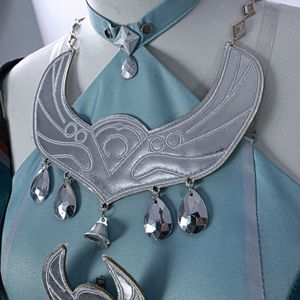 Disfraz de Cosplay de Lan Yan del Juego <span class=keywords><strong>Genshin</strong></span> <span class=keywords><strong>Impact</strong></span>, Peluca, Zapatos, Anillos, Accesorios, Conjuntos de Disfraces, Estilo Chino de Halloween, Vestido Elegante para Mujer - Product Image 3