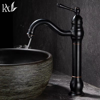Robinet de lavabo commercial H59 en laiton, finition brossée antique, mitigeur monocommande pour projets hôteliers et d'ingénierie