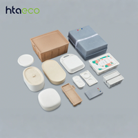 Boîte d'emballage pour produits de soin en pulpe de canne à sucre recyclée avec insert cosmétique en bagasse de canne à sucre OEM et moulage de papier personnalisé