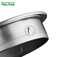 Grille d'aération ronde en acier inoxydable 304 201, sortie de soffite, grille d'aération plate, couvercle de ventilation pour l'extérieur