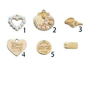 Charmes en forme de coquillage, de <span class=keywords><strong>piano</strong></span>, de cœur, de peinture colorée en spray, en alliage, pour collier, porte-clés, bracelet, artisanat - Product Image 3