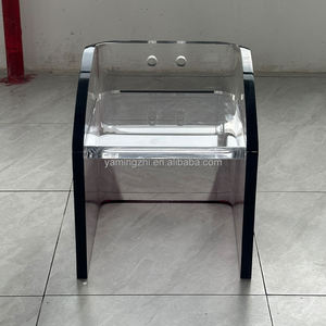 Mobilier de salon haut de gamme personnalisé en usine tabouret en acrylique tabouret de bar en acrylique épais transparent au design moderne - Product Image 4