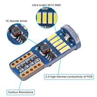 T10 194 168 LED-Lampe 15SMD 4014 Chipsätze w5w T10 2825 192 LED-Lampe für Auto-Innen beleuchtung