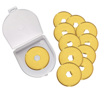 Lame de couteau rotatif SKS-7 dorée de 18 mm, manche en ABS, épaisseur de 0,3 mm, couteau utilitaire à changement rapide, marque personnalisée, pour l'artisanat et le bricolage