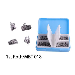 Tam tıbbi ortodontik ilk <span class=keywords><strong>Molar</strong></span> Buccal tüp <span class=keywords><strong>0.022</strong></span> 0.018 MBT <span class=keywords><strong>ROTH</strong></span> diş hekimi kullanımı için braketi seti manuel çelik braketler - Product Image 4