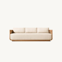 Ensemble de canapés d'extérieur en teck de style américain, mobilier de jardin et de patio imperméable, design détachable, modèle B11-010 pour hôtel, piscine, balcon