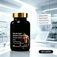 Complément de Soutien à la Force Masculine Prix Usine en Gros 1,79 USD Capsules de Maca Rouge 60 Gélules Approvisionnement Direct en Vrac