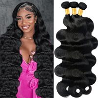 Extensiones de Cabello Humano Virgen Vietnamita de 15A, Ondulado, Tejido Rápido, Doble Trama, 100g, Negro Natural para Mujer
