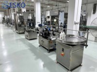 Unité de remplissage à pompe à engrenages ESKO 4 têtes pour lubrifiants, huiles moteur, liquides chimiques, avec équipement d'intégration de capsulage de bidons