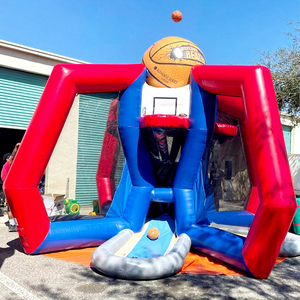 Outdoor part kids funny 4 in 1 sports shooting games inflatable basketball goal games - Product Image 1