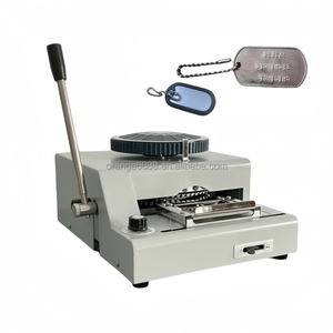 B2b giải phóng mặt bằng bán 62 thư của nhãn hiệu kim loại số tấm Tên Báo Chí embosser máy thép không gỉ Dog Tag máy dập nổi - Product Image 1