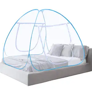 Mosquitera plegable portátil para cama, mosquitera para acampar, viaje, casa, cama al aire libre, dosel