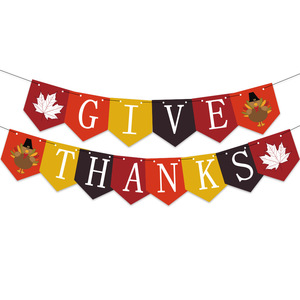 Kit de décoration pour fête de Thanksgiving avec ballons et bannière imprimés feuilles d'érable et dindes pour célébrations festives à la maison, en classe ou au bureau - Product Image 2