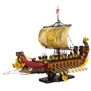 Ensemble <span class=keywords><strong>de</strong></span> blocs <span class=keywords><strong>de</strong></span> construction Reobrix 66104 Navire <span class=keywords><strong>de</strong></span> <span class=keywords><strong>guerre</strong></span> Spartan, 3043 pièces, modèle <span class=keywords><strong>de</strong></span> trireme grec antique, 78 cm, grand navire historique, jouet - Product Image 3