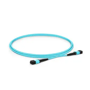 FUJIOPTICS OM4 12 Core LSZH Female MPO-MPO 10G Multimode Optic Fiber Pigtail Jumper