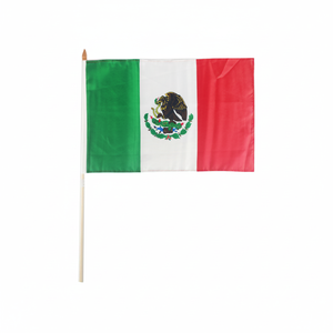 12x18 \ "Bandera de mano de México Impresión digital Bandera de coche Poliéster y material de seda 480PCS 40DZ/CS - Product Image 2