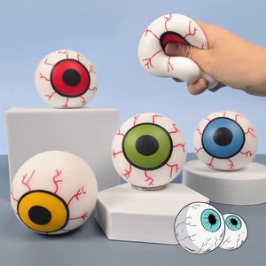 Regalos Promocionales, Pelota Antiestrés de TPR con Forma de Globo Ocular de Halloween, Rellena de Harina, Juguetes para Apretar y Aliviar el Estrés para Niños y Niñas - Product Image 2