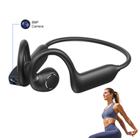 Écouteurs intelligents E12 avec caméra 8MP, enregistrement vidéo 8 Go, écouteurs sportifs sans fil, traduction IA, casque de cyclisme