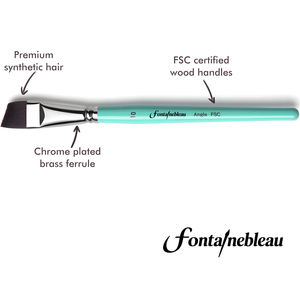 Pinceaux de peinture acrylique personnalisés en poils synthétiques de qualité supérieure Fontainebleau, pinceaux plats, angulaires et ronds pour le maquillage du visage, 7 pièces/ensemble - Product Image 2