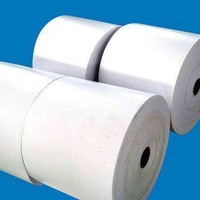 Papier thermique pour caisse YS, 100 feuilles, revêtement PVC, simple face, papier spécial, matière vierge, couleur blanche, 57x50mm, systèmes POS