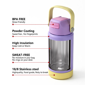 กระติกน้ำเด็ก Tairflask Eco-Fridenty สกรีนโลโก้ได้ ปลอดสาร BPA ผลิตจากสแตนเลส เก็บความร้อน-เย็น พร้อมหลอดดูดแบบพับได้ <span class=keywords><strong>2</strong></span> in 1 - Product Image 3