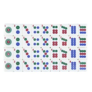 Fichas de Mahjong de 34 mm, Versión Ancha de Melamina, Juego Portátil de Viaje con Estuche de Cuero - Product Image 2