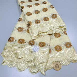 <span class=keywords><strong>Tissu</strong></span> en dentelle 100 % coton <span class=keywords><strong>suisse</strong></span>, voile <span class=keywords><strong>suisse</strong></span> brodé, <span class=keywords><strong>tissu</strong></span> africain moderne et traditionnel du Ghana pour les fêtes africaines - Product Image 6
